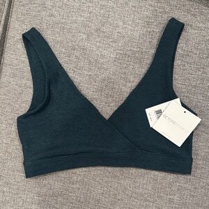Beyond Yoga Midnight Green Bralette | L | NWT | Deep Forest Teal Green